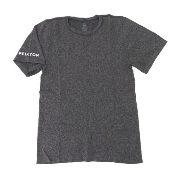 Peloton Tops - Peloton Phat Buddha Technical T Shirt Womens S M Heathered Black Short Sleeve
